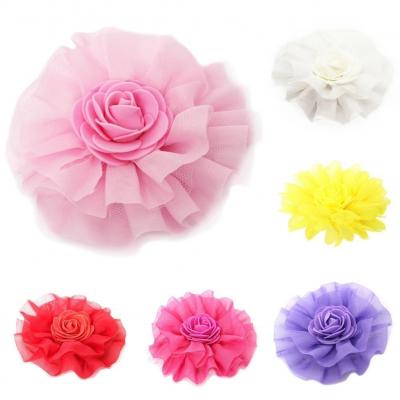 Mädchen Haarklammer Taufe Haarblume Rot - 1