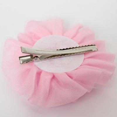 Mädchen Haarklammer Taufe Haarblume Rosa - 2