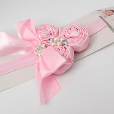 Süßes Mädchen Haarband mit Strass und Perlen - 2