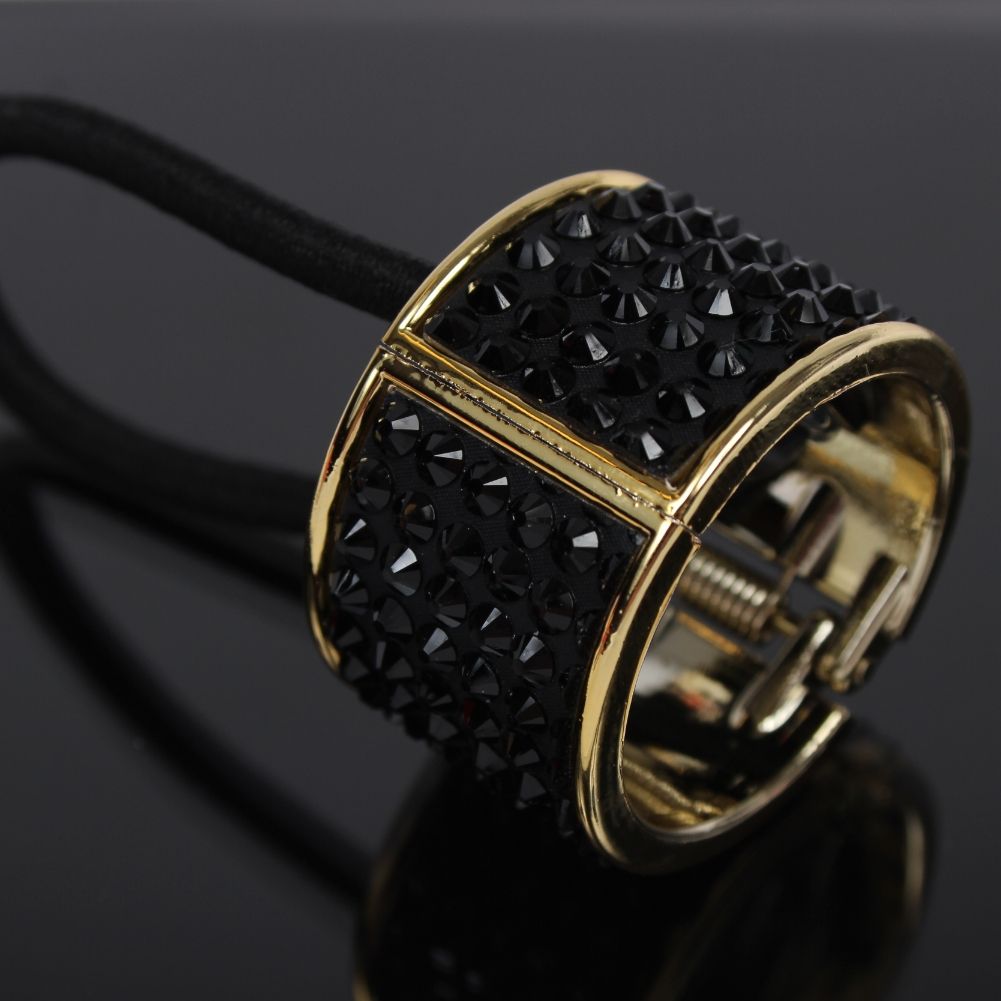 2 Strass-Haargummis Für Pferdeschwanz – Punk-Style, Elastisch, Vielseitig Für Alle Haartypen