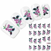 Tattoo Nail Art Blume Aufkleber Nagel Sticker Neu!