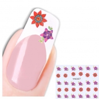 3D Nagel Sticker Nail Art Blume Stern Aufkleber Neu