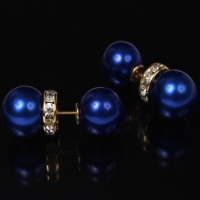 Schöne Doppelseitige Ohrringe in Blau