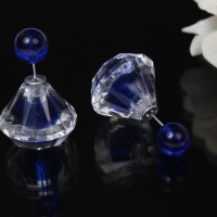 Schöne Doppelseitige Ohrringe in Blau