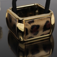 Haarring Quadratisch Leoparden Muster Modell 2