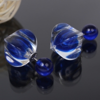 Schöne Doppelseitige Ohrringe in Blau