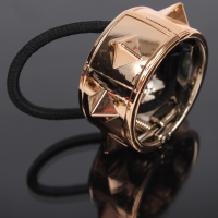 XXL Haarring Haargummi mit Spikes in der Farbe Bronze