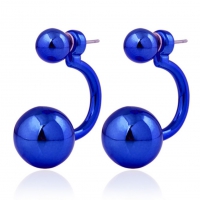 Schöne Doppelseitige Ohrringe in der Farbe Blau