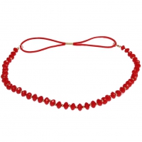 Edles Haarband in Diamonds Look in der Farbe Rot