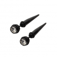 3D Ohrstecker Ohrringe in der Farbe Schwarz