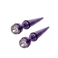 3D Ohrstecker Ohrringe in der Farbe Lila