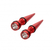 3D Ohrstecker Ohrringe in der Farbe Rot