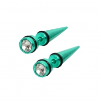 3D Ohrstecker Ohrringe in der Farbe Grün