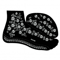 Henna Tattoo Schablone für den linken oder rechten Fuß