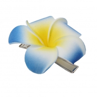 Plumeria Haarklammer in der Farbe Blau