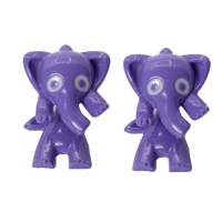 3D Elefant Elephant Ohrstecker Ohrringe in der Farbe Lila