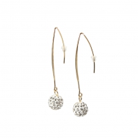 Strass Doppelseitige Ohrringe Ohrhänger Ohrschmuck Earring Silber