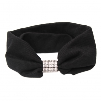 Haarband mit Strass Schwarz