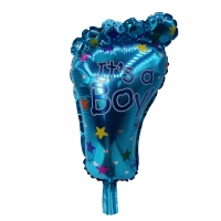 Baby Fußabdruck Folienballon 35 x 20 CM Luftballon Blau It`s a Boy