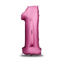 Zahl Luftballon XL 75CM Nummer Folienballon Pink 1
