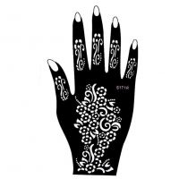 Henna Tattoo Schablone für die Rechte Hand