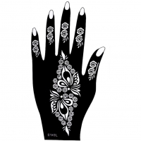 Henna Tattoo Schablone für die Linke Hand