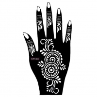 Henna Tattoo Schablone für die Rechte Hand