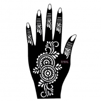 Henna Tattoo Schablone für die Linke Hand