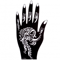Henna Tattoo Schablone für die Linke Hand