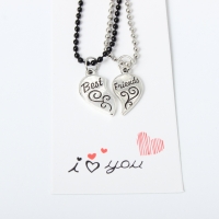 2 x Halskette BFF best friends Freundschaft Herz Anhänger Set Modell 1