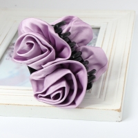 Haarklammer Blüten Lotusblume Haargreifer Krabbe Klammer Pferdeschwanz Clip in der Farbe Lila