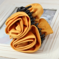 Haarklammer Blüten Lotusblume Haargreifer Krabbe Klammer Pferdeschwanz Clip in der Farbe Gelb