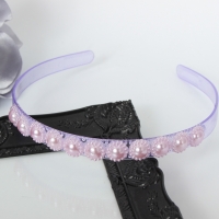 Designer Perlen Blüten Haarreif Haarschmuck Boho Haarreif Flieder