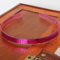 Designer Haarreif Spiegelnd Haarschmuck Boho Haarreif Pink