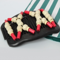 Trend African Hairclip Haarklammer Haarkamm Holzdesign Beige