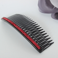 Strass Haarkamm Haarschmuck in der Farbe Rot