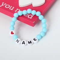 Baby Namensarmband Kinder Geschenkidee Buchstaben Armband Freundschaft Blau